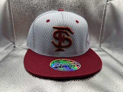 Florida State Seminoles Gray Mesh w Maroon bill size M/L Flex Fitted Hat Zephyr