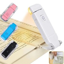 USB Rechargeable Clip On Book LED Light Dimmable Lamp for Reading in Bed.