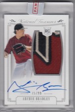 2015 Archie Bradley National Treasures ROOKIE AUTO PATCH /99 - #152 Diamondbacks