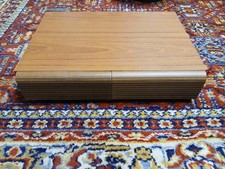 Vintage Faux Wood Grain Cassette Tape Storage Holder Case Holds 40