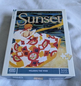 New York Puzzle Co JULY Sunset Magazine "WEARING the WIND" 500 pc Jigsaw Puzzle