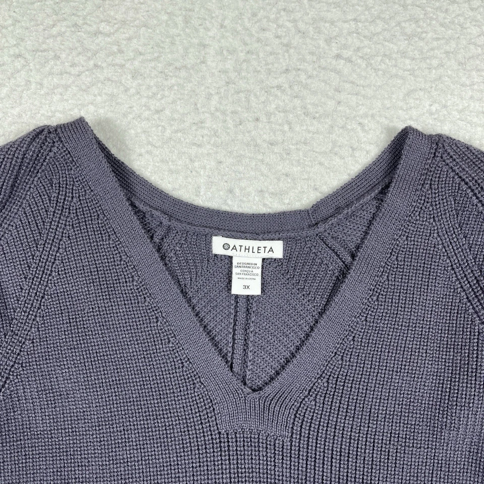 Suéter Athleta Para Mujer 3X Púrpura Mezcla Merino Ropa de Trabajo Informal Gran Tamaño Viaje Foto 3 de 4