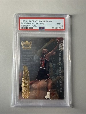 1999 Upper Deck Century Legends Michael Jordan / Julius Erving Generations PSA 9