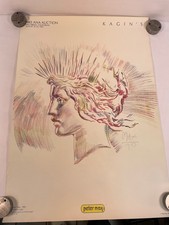 Affiche ancienne vente aux enchères Peter Max "Liberty Lady" Kagin's Ana (#8)