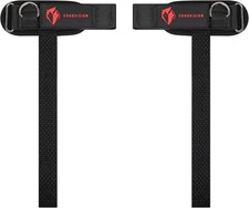Heavy Duty Weight Lifting Straps with Cuffed D Ring Enhanced Grip