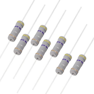 50pcs 2W 0.47 Ohm Carbon Film Resistor 5% Tolerance 4 Color Bands