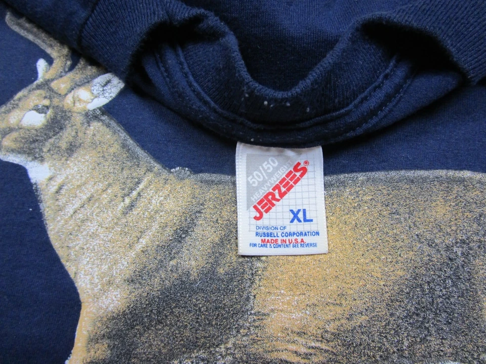 Camiseta De Colección Ciervo Cola Blanca Para Hombre (XL) 1980 Naturaleza Jerzees Exterior Animal Foto 4 de 4