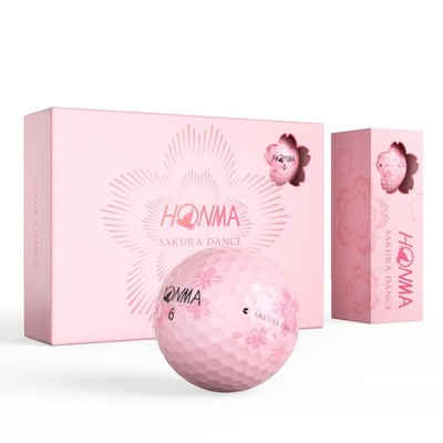 Honma D1 Distance Golf Balls, Limited Sakura Pink, 1 Dozen