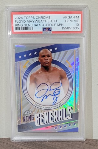Topps 2024 Chrome Ring Generals Auto Floyd Mayweather Jr RGA-FM /120 PSA 10