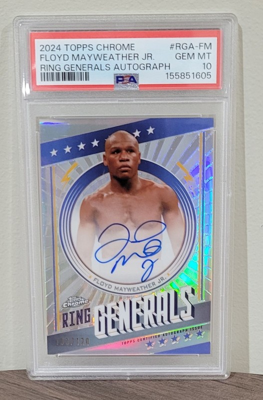 Topps 2024 Chrome Ring Generals Auto Floyd Mayweather Jr RGA-FM /120 PSA 10