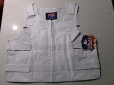 NWT Men's HIGHWAY LEATHER Gun/Tactical Vest White Size 2XL