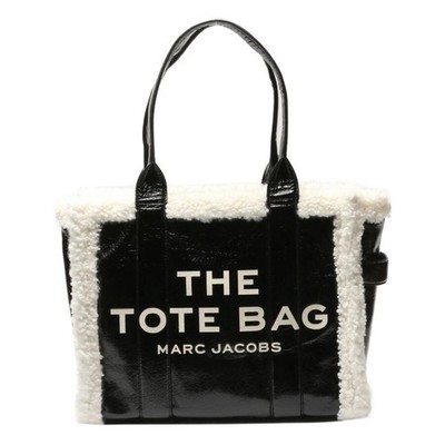 MARC JACOBS The Tote Bag Large Black Leather Shoulder Bag Auth