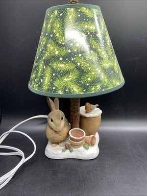 Marjolein Bastin Nature's Sketchbook Bunny Winter Garden Table Lamp w/ Shade 15''
