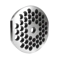 #32 Grinder plate with 3/8" Holes and 2 Flat Edges. Fits Butcher Boy Grinders