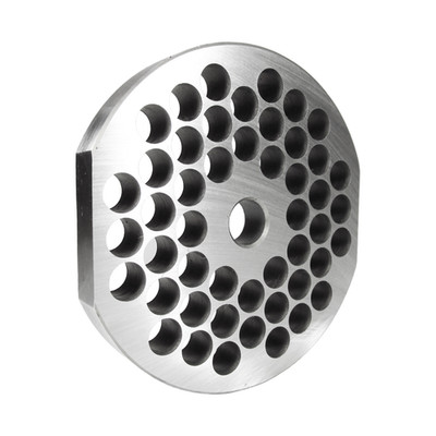 #32 Grinder plate with 3/8'' Holes and 2 Flat Edges. Fits Butcher Boy Grinders