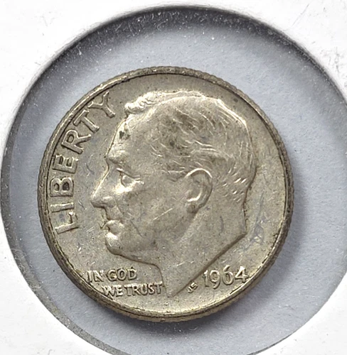 1964 D Roosevelt Dime 10c - 90% Silver US Dime coin ask4bud