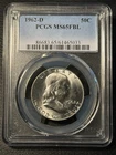 1962-D 50c Franklin Half Dollar - PCGS MS 65 FBL