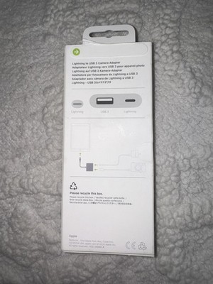 Apple Lightning to USB 3 Camera Adapter White 2-Port USB-C Adapter