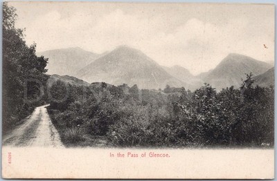 Glencoe Vintage Postkarte The Pass of Scotland Landschaft