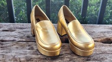1031 Ellie 3" Gold Platform Disco Dancer 70's Pimp Daddy Soul Train Costume Shoe