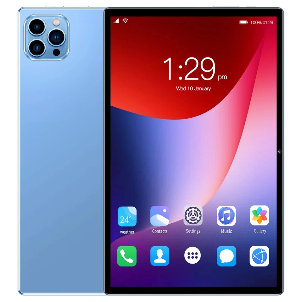 New 10.1 Inch Tablets Octa Core 3G Phone Call Dual SIM Dual Cameras 4+64GB Andro - Image 2 of 4