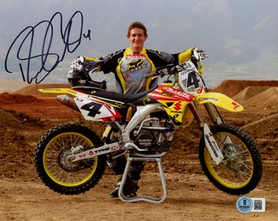 #ad RICKY CARMICHAEL SIGNED 8x10 PHOTO SUPERCROSS MOTOCROSS LEGEND RARE BECKETT BAS $103.50