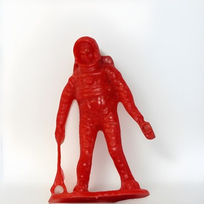 Vintage Soviet Spaceman Figure Red USSR Astronaut Gagarin Collectible Toy Cosmos