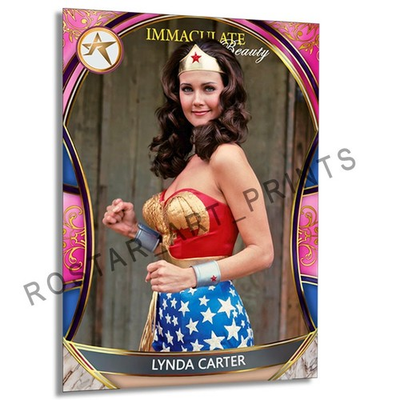 #ad LYNDA CARTER Actress Wonder Woman Beauty Card Rostar CUSTOM Card LYC6 $12.49