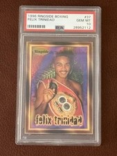 1996 RINGSIDE BOXING FELIX TRINIDAD ROOKIE CARD #37 GEM MT 10!!