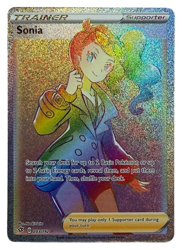 Sonia - 203/192 - SWSH Rebel Clash Secret Rare Pokémon Card - NM