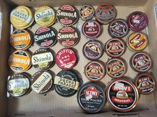 Huge Lot Of 26 Vintage Kiwi Griffin Shinola Shoe Boot Shine Polish Tins