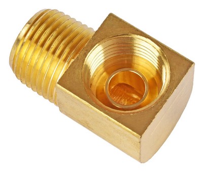 JEGS 63228  Brass 90 Deg Fitting 3/8in. NPT x 5/8 in. -18 Inverted Flare Female