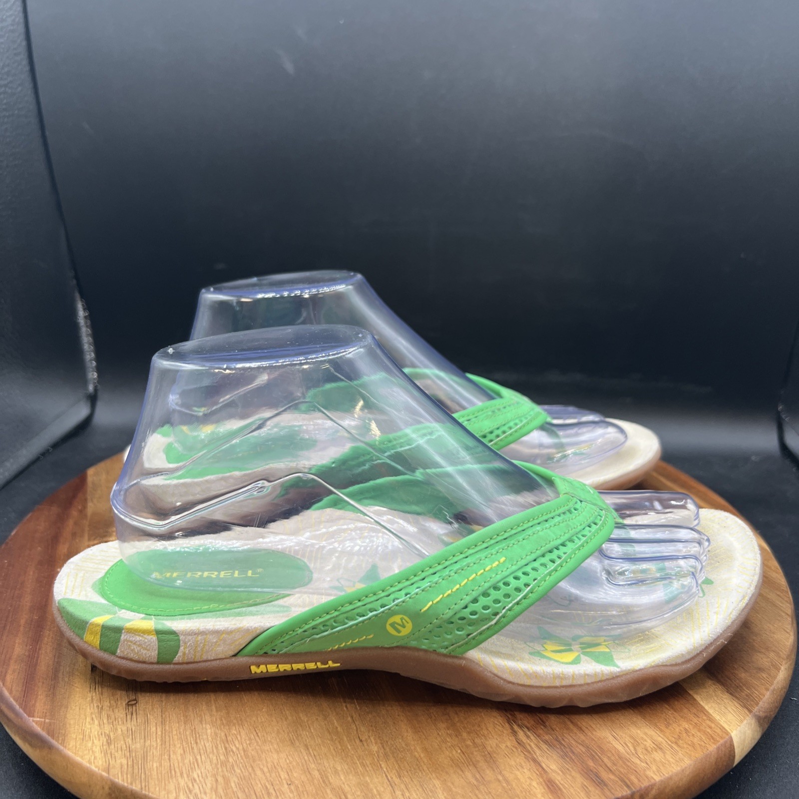 Sandali infradito Merrell Lorelei donna taglia 8 verde isola marrone chiaro slide