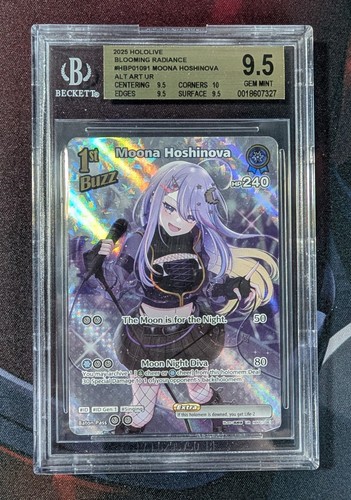 Hololive Moona Hoshinova UR hBP01-091 ENGLISH NM BGS 9.5 