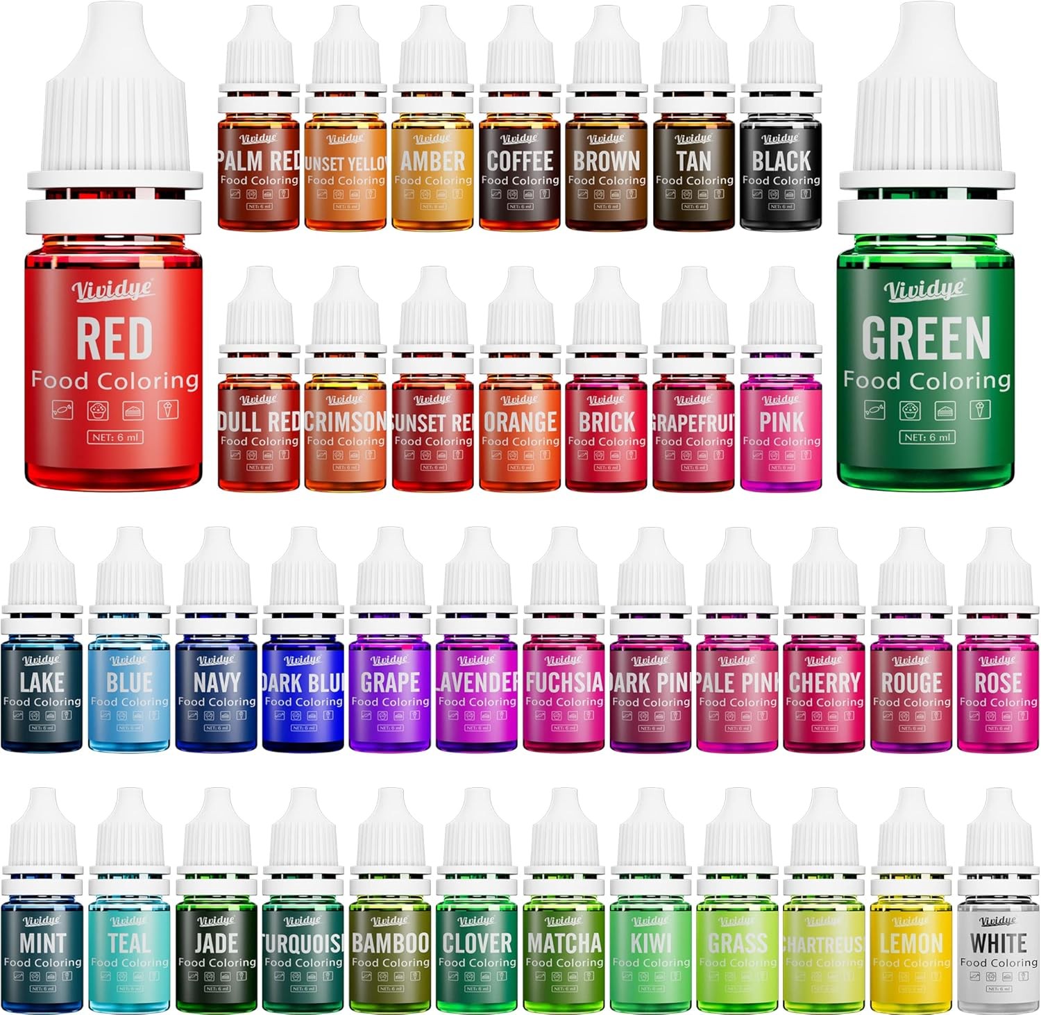 Food Colouring Set - 40 Vivid Colours Food Colouring Set for Baking, Cake Decor