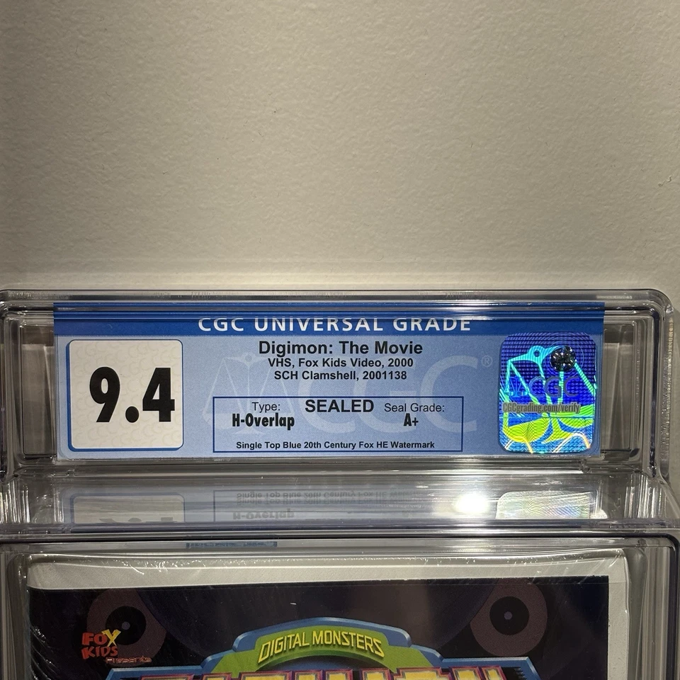 Digimon: The Movie (VHS, 2001) CGC 9.4 A+ Clamshell Case Sealed W/Mini-Poster - Image 3 of 4