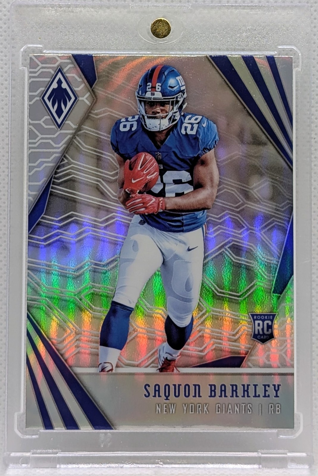 2018 Panini Phoenix Saquon Barkley Silver Holo Rookie RC No. 102