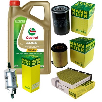 INSPEKTIONSKIT FILTER CASTROL 5L ÖL 5W30 für VW Golf VI 5K1 1.6