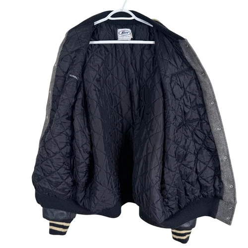 Vintage Neff Varsity Letterman Jacket Mens 3XL Leather Wool Chenille Bruins read image 4