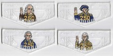 America 250 - Sakima Lodge 573 / 4 pc flap "White Ghost" set