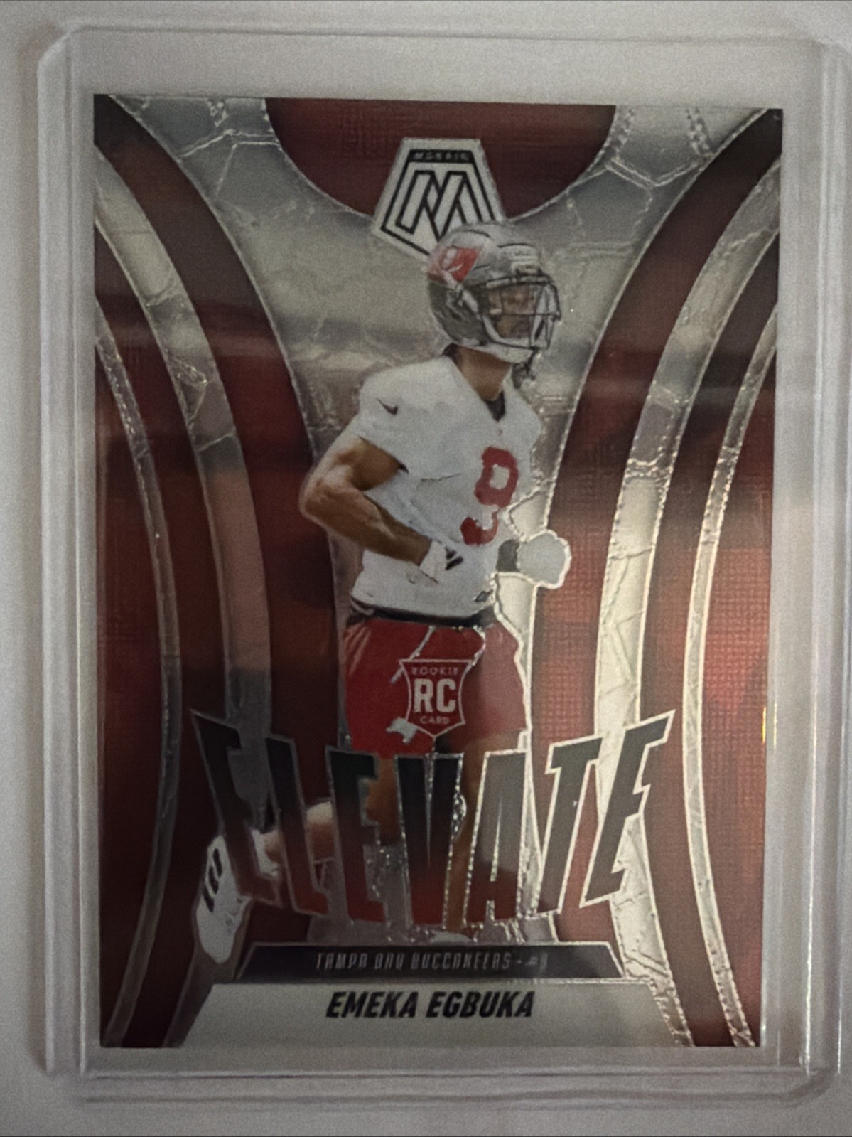 Emeka Egbuka RC Insert 2025 Mosaic Elevate Rookie Card Tampa Bay Buccaneers