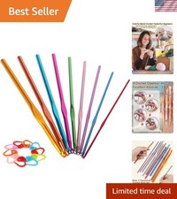 Crochet Hooks 19PCS Multicolor Aluminum Crochet Set, Smooth Crochet Hook Kit ...