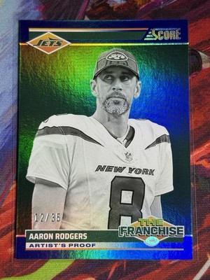 Panini 2024 Score Aaron Rodgers Jets Franchise #25 Artist's Proof /35