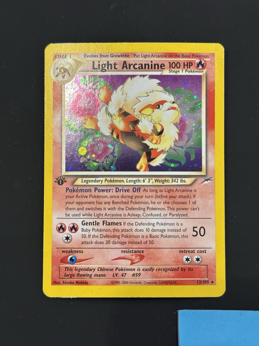 light arcanine pokemon card Pokémon TCG Light Arcanine 1st Edition Neo Destiny Holo Rare Card