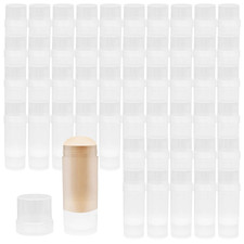 50 Pcs Empty Deodorant Containers Twist up Filling Stick Plastic Refillable Deod