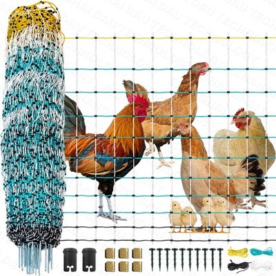 Portable Electric Poultry Netting Fence Nets Mesh 41.5'' H x 164' L for Farms