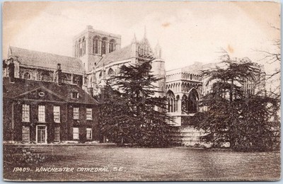 Winchester Hampshire Kathedrale Gotik Architektur Vintage Postkarte England