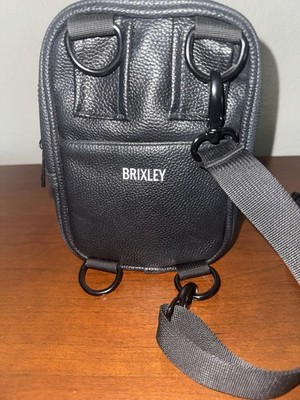 Brixley Black Crossbody Bag Adjustable Strap with Zipper Accents