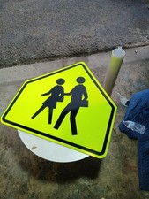 Metal Reflective Crosswalking Sign