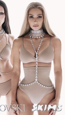 Swarovski X SKIMS - All Over Geometric Crystal Body Chain